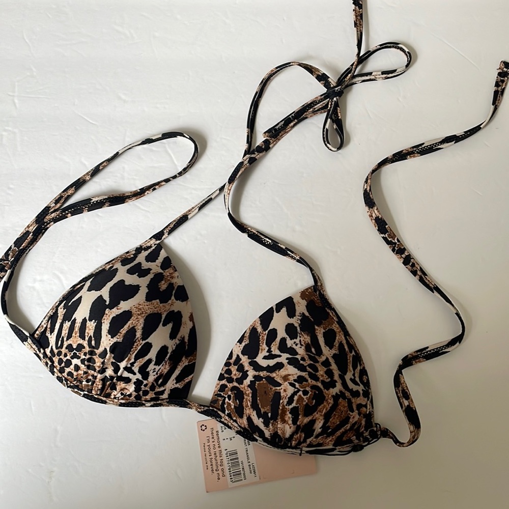Miss guided leopard print bikini top